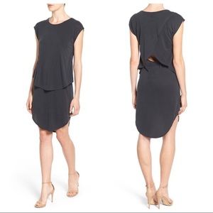 Trouve body con dress with tee shirt overlay
